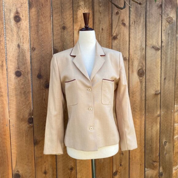Vintage 1970s Pale Peach Blazer size Small - Picture 1 of 10
